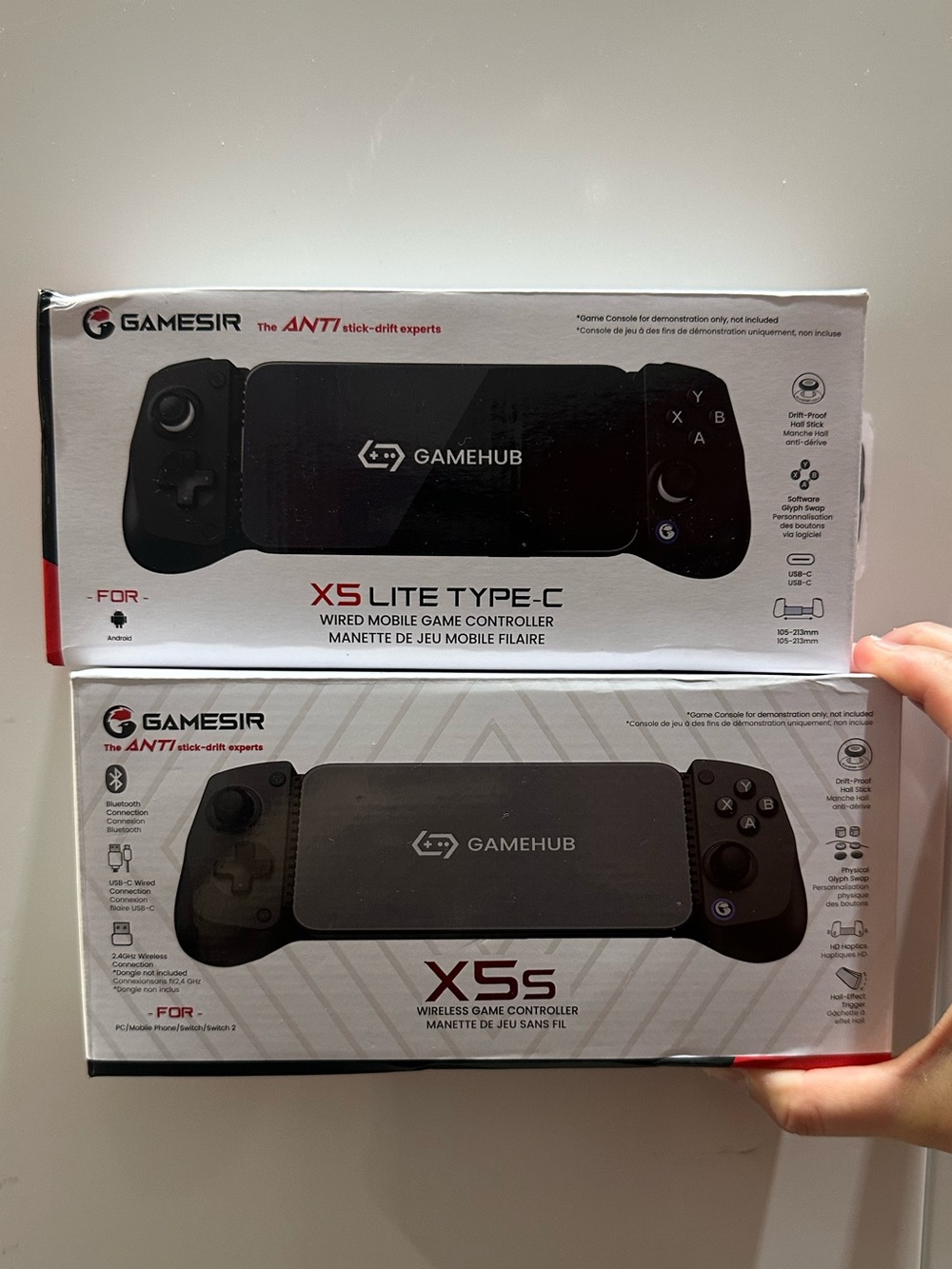 2x Gamesir Mobile Gaming Controller: X5s & X5 Lite Type C